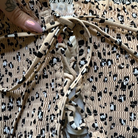 Leopard Corset Tie Bikini Top - Picture 4 of 5